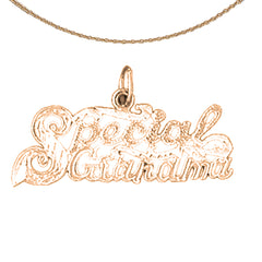 Colgante especial para abuela en oro de 14 quilates o 18 quilates