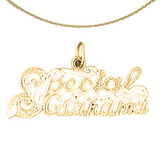 Colgante especial para abuela en oro de 14 quilates o 18 quilates