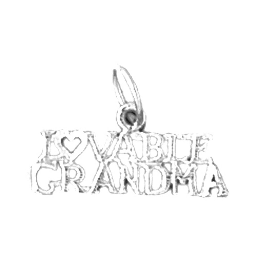 14K or 18K Gold Lovable Grandma Pendant