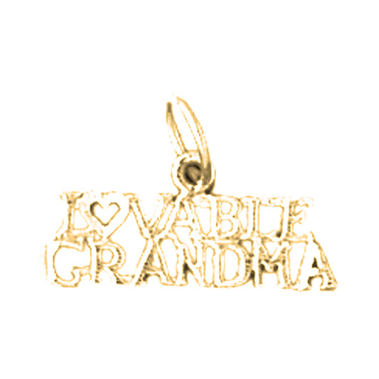 14K or 18K Gold Lovable Grandma Pendant
