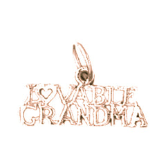 14K or 18K Gold Lovable Grandma Pendant