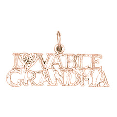 14K or 18K Gold Lovable Grandma Pendant