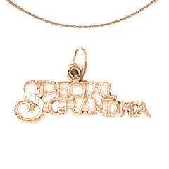 Colgante especial para abuela en oro de 14 quilates o 18 quilates