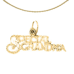 Colgante especial para abuela en oro de 14 quilates o 18 quilates