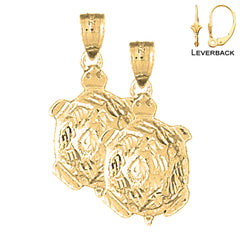 14K or 18K Gold Turtles Earrings