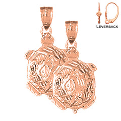 14K or 18K Gold Turtles Earrings