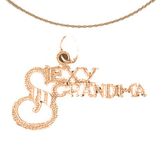 14K or 18K Gold Sexy Grandma Pendant