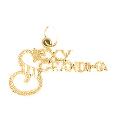 14K or 18K Gold Sexy Grandma Pendant