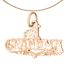 14K or 18K Gold #1 Grandma Pendant