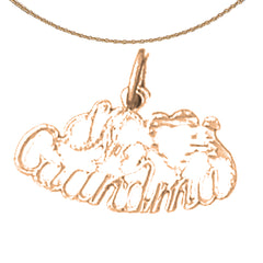 14K or 18K Gold Love Grandma Pendant