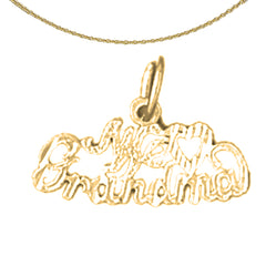 14K or 18K Gold Love Grandma Pendant
