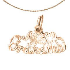 14K or 18K Gold Love Grandma Pendant