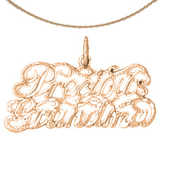 Precioso colgante de abuela de oro de 14 quilates o 18 quilates