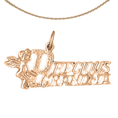 Precioso colgante de abuela de oro de 14 quilates o 18 quilates