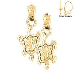 14K or 18K Gold Turtles Earrings