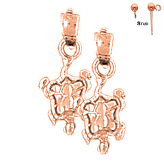 14K or 18K Gold Turtles Earrings