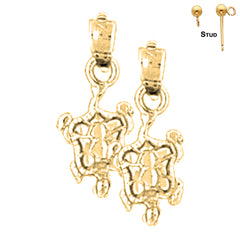 14K or 18K Gold Turtles Earrings
