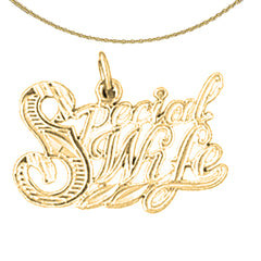 Colgante especial para esposa de oro de 14 quilates o 18 quilates