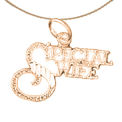 Colgante especial para esposa de oro de 14 quilates o 18 quilates