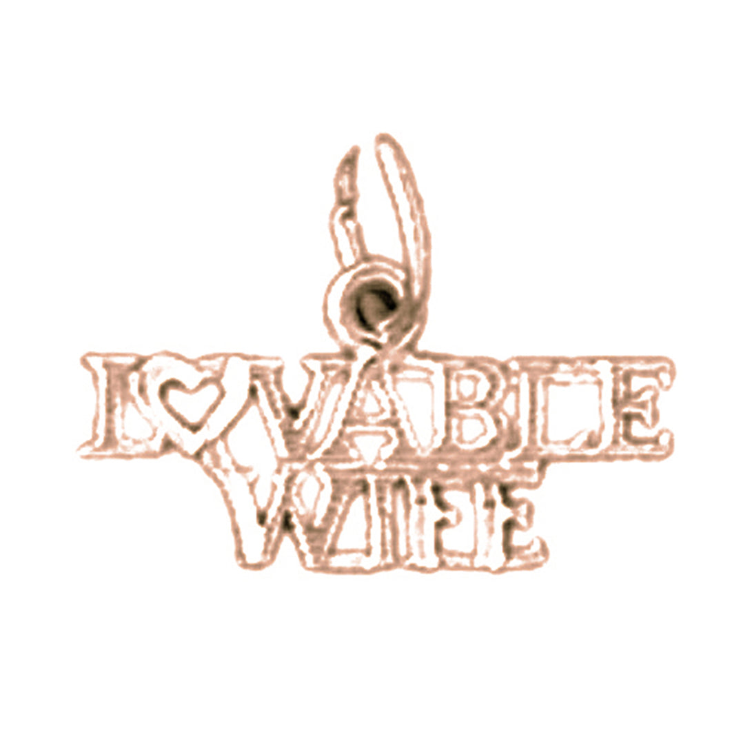 14K or 18K Gold Lovable Wife Pendant
