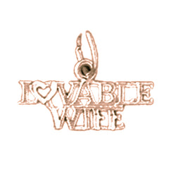 14K or 18K Gold Lovable Wife Pendant