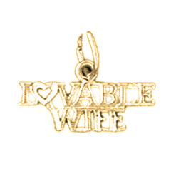 14K or 18K Gold Lovable Wife Pendant