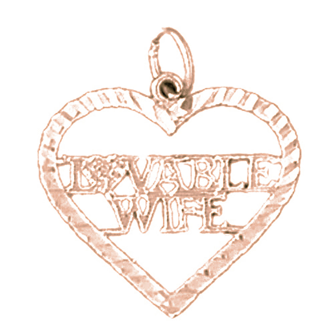 14K or 18K Gold Lovable Wife Pendant