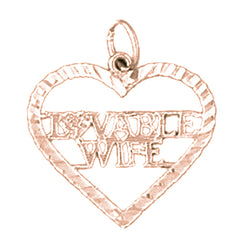 14K or 18K Gold Lovable Wife Pendant