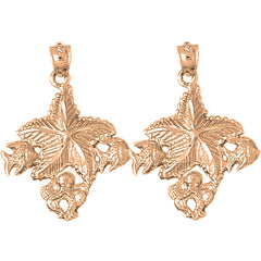 14K or 18K Gold 31mm Starfish Wish Fish Earrings