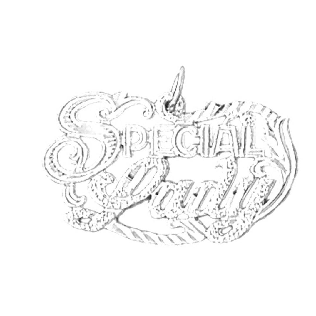 14K or 18K Gold Special Lady Saying Pendant