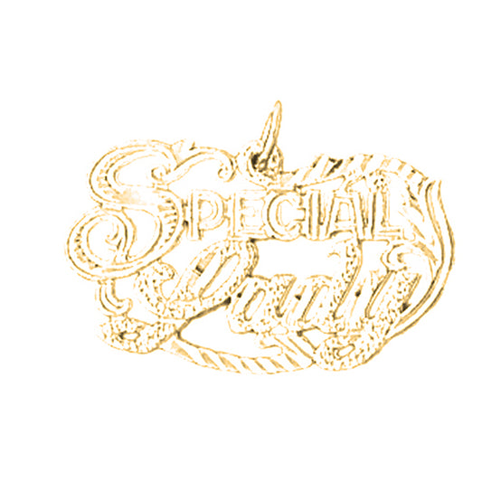 14K or 18K Gold Special Lady Saying Pendant