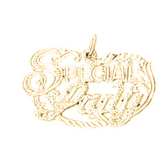 14K or 18K Gold Special Lady Saying Pendant