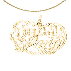 14K oder 18K Gold Anhänger mit besonderem Spruch für Damen