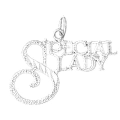 14K or 18K Gold Special Lady Saying Pendant