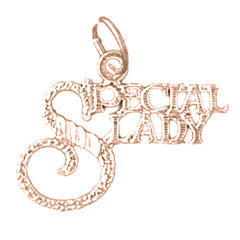 14K or 18K Gold Special Lady Saying Pendant