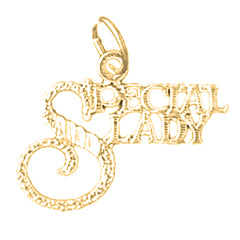 14K or 18K Gold Special Lady Saying Pendant
