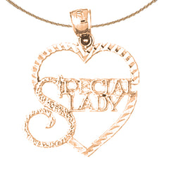 14K oder 18K Gold Anhänger mit besonderem Spruch für Damen