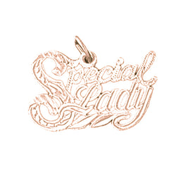 14K or 18K Gold Special Lady Saying Pendant