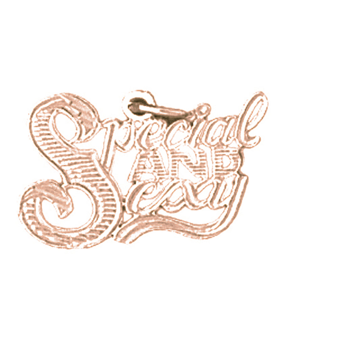 14K or 18K Gold Special and Sexy Saying Pendant
