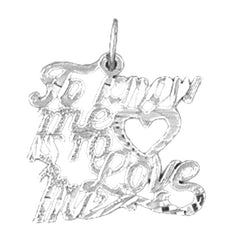 14K or 18K Gold To Know Me Is To Love Me Saying Pendant