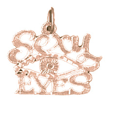 14K or 18K Gold Sexy Eyes Saying Pendant