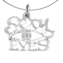14K or 18K Gold Sexy Eyes Saying Pendant