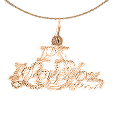 14K or 18K Gold Ps I Love You Pendant