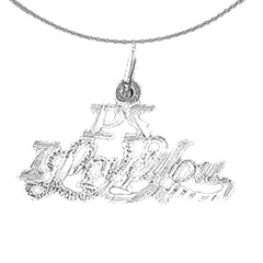 14K or 18K Gold Ps I Love You Pendant