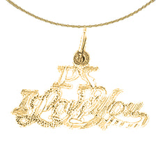 14K or 18K Gold Ps I Love You Pendant