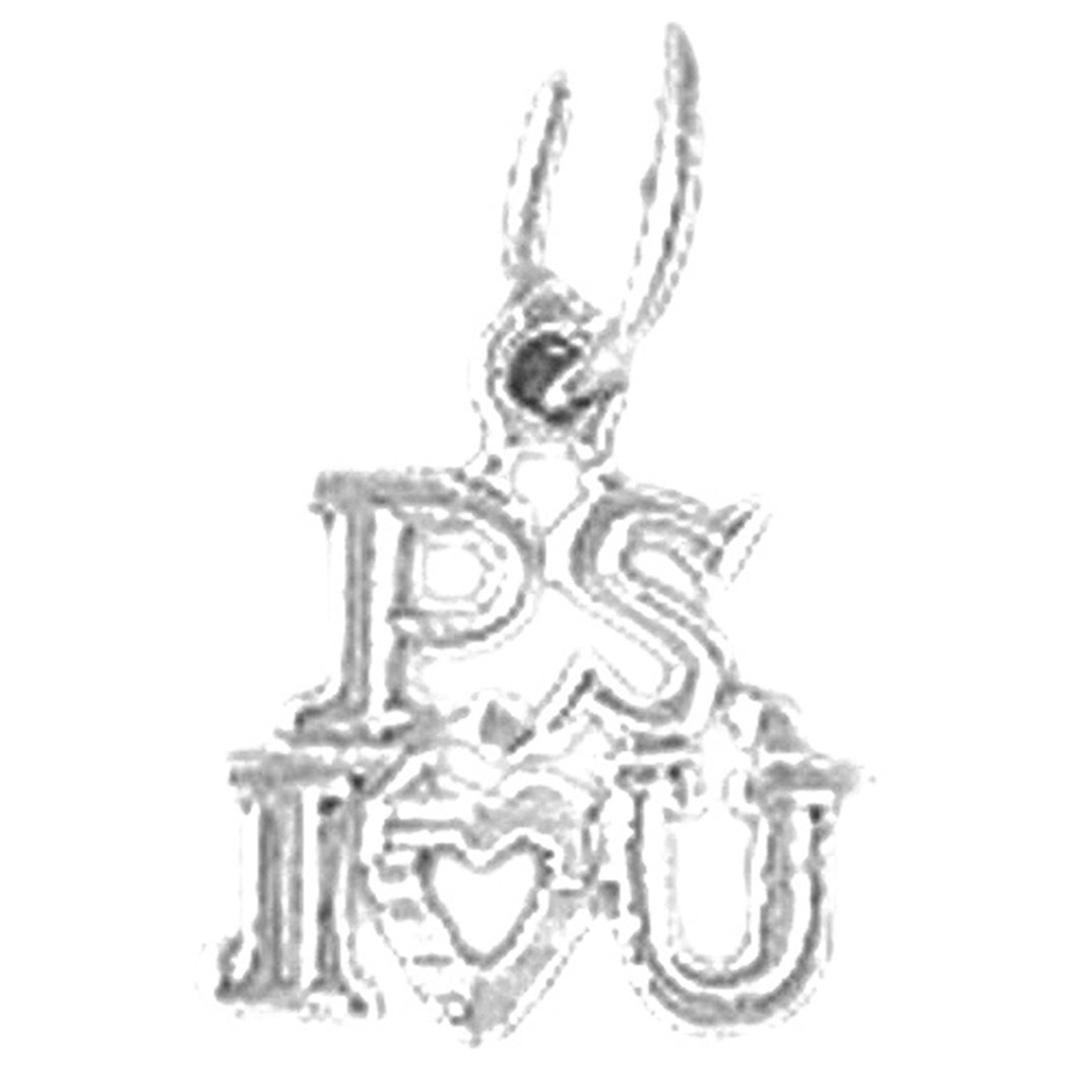 14K or 18K Gold Ps I Love You Pendant