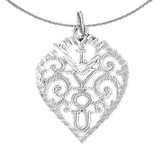 14K oder 18K Goldanhänger „Ich liebe dich“