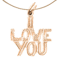 Colgante Te Amo de Oro de 14K o 18K