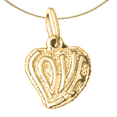 14K or 18K Gold Love Pendant