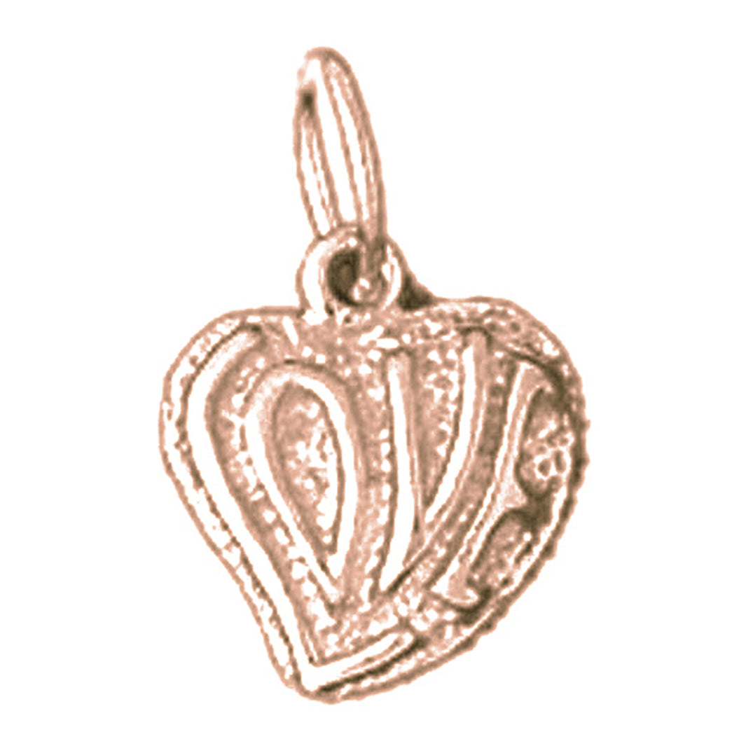14K or 18K Gold Love Pendant